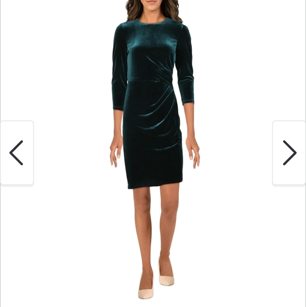 Eliza J Green Velvet  Cocktail Dress
